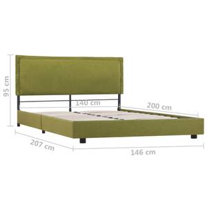 Cadre de lit 298289 Vert - Largeur : 146 cm