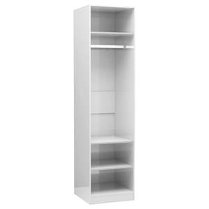 Kleiderschrank 298537-1 Hochglanz Weiß - Weiß - Breite: 50 cm