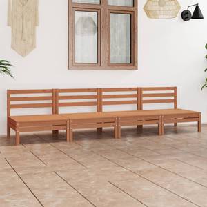 Salon de jardin Marron - Bois massif - Bois/Imitation - 64 x 63 x 64 cm