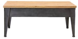 Table basse en métal et sapin Noir - Métal - 109 x 48 x 60 cm