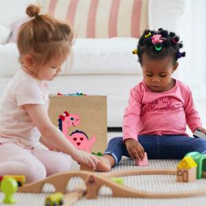 Boîte de rangement pour enfants Beige - Bleu - Rose foncé