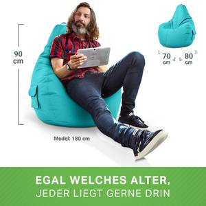 Gaming Sitzsack Lounge Chair "Cozy" Hochglanz Türkis