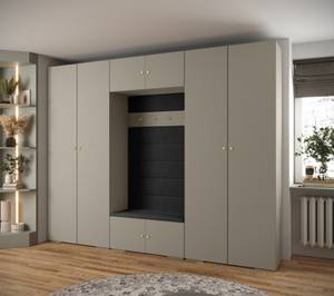 Garderobe Inova 2 Z9 Schwarz - Gold - Grau - Gold