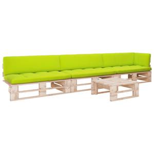 Paletten-Lounge-Set 3016503-2 (4-teilig) Braun - Grün - Holzwerkstoff - Holzart/Dekor - 110 x 55 x 65 cm