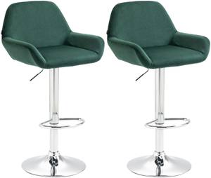 Tabouret de bar Braga Lot de 2 Vert foncé