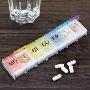 Relaxdays Pilulier Set de 30, boîte médicaments, 6 compartiments