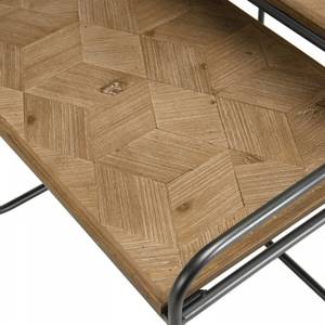 2 tables d'appoint gigognes sapin Marron - En partie en bois massif - 38 x 60 x 60 cm