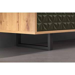 Sideboard Sentra Grün - Holz teilmassiv - 124 x 136 x 40 cm