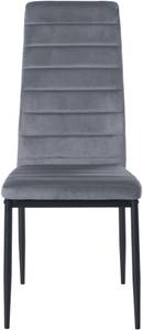 chaise salle à manger Mayfair Lot de 4 Gris lumineux - Fourrure synthétique