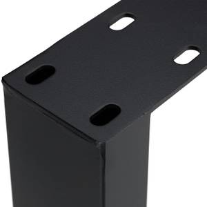Jeu de 2 pieds de table noirs Noir - Métal - 40 x 43 x 8 cm