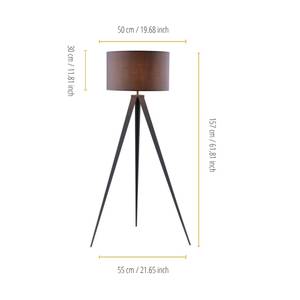 Bodenstativlampe Licht Grau - Holzwerkstoff - 55 x 157 x 55 cm
