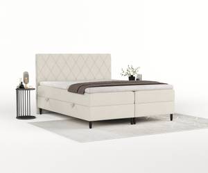 Boxspringbett Gwen mit Topper Creme - Breite: 140 cm