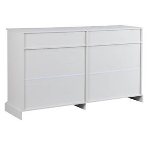 Sideboard Kommode Caelus Ⅴ Braun - Weiß - Holzwerkstoff - Metall - 40 x 86 x 150 cm