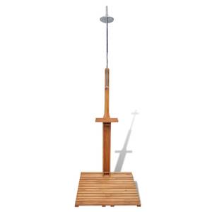 Gartendusche 299970 Braun - Massivholz - Holzart/Dekor - 75 x 221 x 75 cm