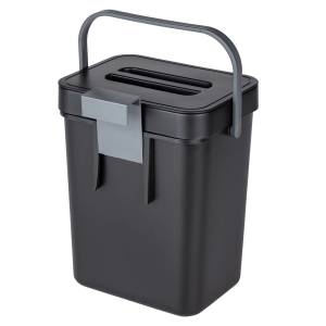 Mülleimer für Bio-Abfall, 5 L, WENKO Schwarz - Kunststoff - 21 x 25 x 18 cm