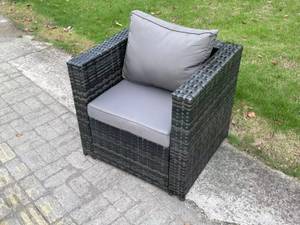 Gartenmöbel Poly Rattan L(6er-Set) Grau - Polyrattan - Stein