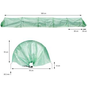 Tunnel en plastique vert 300x55x35cm Matière plastique - 55 x 35 x 300 cm