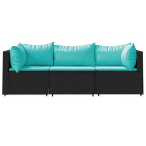 Garten-Lounge-Set 3029629-1 (3-teilig) Schwarz - Blau