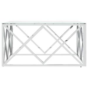 Couchtisch D743 Silber - Glas - 80 x 40 x 80 cm