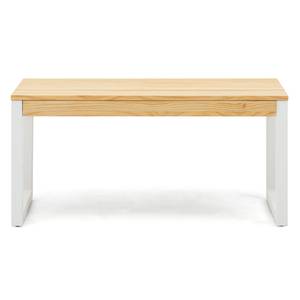 Table Basse relevable 50x100  BL-NA-18 Blanc - Bois massif - Bois/Imitation - 100 x 52 x 50 cm