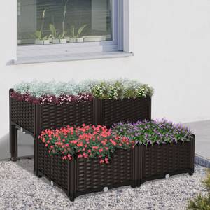 Hochbeet 845-290V02 Braun - Kunststoff - 40 x 44 x 40 cm