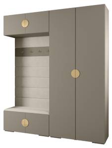 Garderobe Inova 4 Z18 Gold - Grau - Weiß - Gold