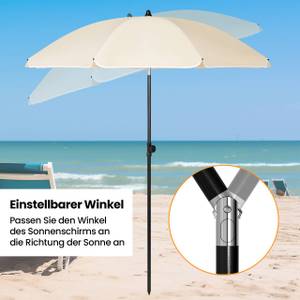 Sonnenschirm knickbar Hilbin Beige - 175 x 195 x 175 cm