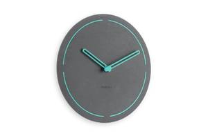 Horloge murale design THE NEON. Noir - Bois manufacturé - 26 x 26 x 1 cm