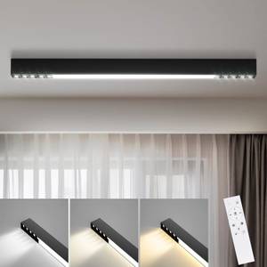 LED Deckenleuchte Ritter Schwarz - Tiefe: 80 cm