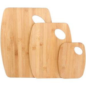 Set de 3 planches à découper en bambou Bambou - 38 x 1 x 28 cm