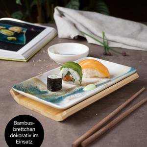 Sushi 8tlg Geschirr-Set 2 Personen Blau - Multicolor