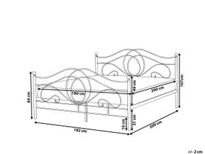 Lit double LYRA Noir - 182 x 107 x 209 cm