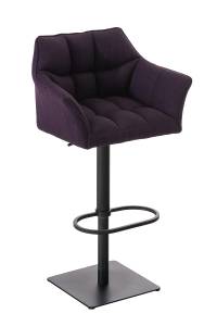 Tabouret de bar Damaso Mauve - Noir