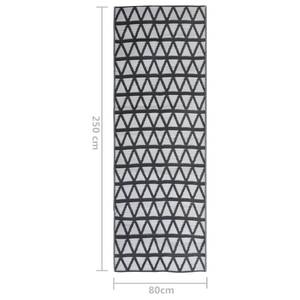 Tapis d'extérieur 3006547-19 Noir - Matière plastique - 250 x 1 x 80 cm