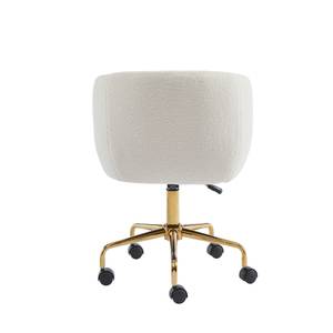 Fauteuil de bureau EZRA Blanc - Textile - 60 x 90 x 60 cm