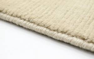 Wollteppich - 247x161cm Beige - Naturfaser - 161 x 2 x 247 cm