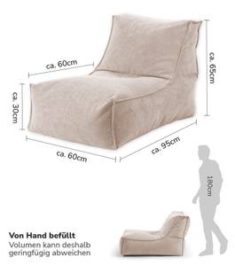 Sitzsack Bean Bag Relaxliege Webstoff Beige