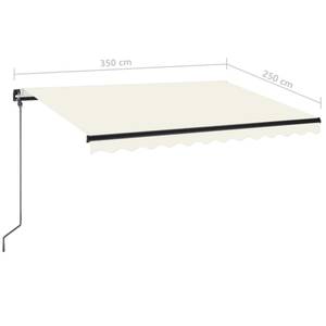 Auvent rétractable 3007205-1 Blanc crème - 250 x 1 x 350 cm