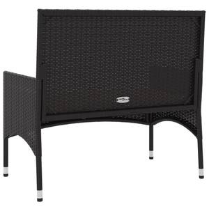 Banc de jardin 3029937 Noir - Crème