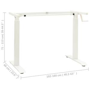 Schreibtisch-Gestell 3004268 Weiß - Metall - 160 x 113 x 80 cm