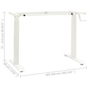 Cadre de bureau sur pied 3004268 Blanc - Métal - 160 x 113 x 80 cm