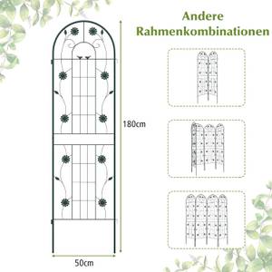 Rankgitter SF6364SZDE (2er Set) Grün - Metall - 50 x 50 x 180 cm