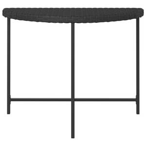 Table de jardin Noir - Métal - Rotin - 100 x 75 x 100 cm