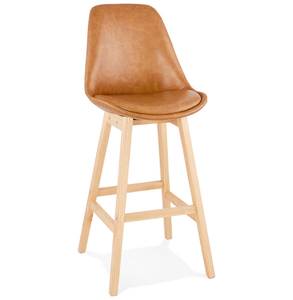 Tabouret De Bar ELENA Marron - Bois massif - 48 x 114 x 56 cm