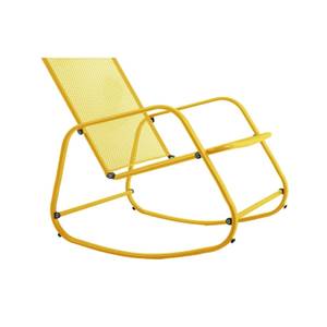 Rocking chair extérieur en acier Jaune brillant