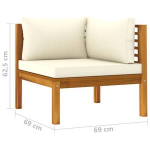 Garten-Lounge-Set Weiß - Massivholz - Holzart/Dekor - 65 x 35 x 65 cm