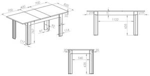 Esstisch LILLE Weiß - Holzwerkstoff - 180 x 77 x 82 cm