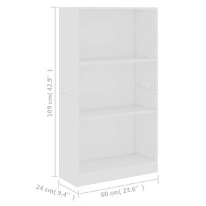 Bücherregal 3016500-2 Weiß - 60 x 109 cm