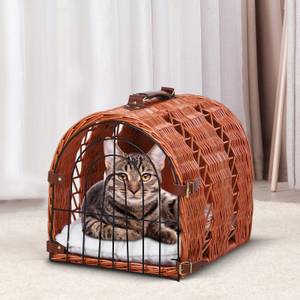 Katzenhaus D32-008V01 Braun - Polyrattan - 35 x 37 x 42 cm