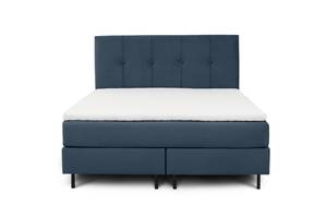 Boxspringbett Lago Blau - Breite: 160 cm - H3